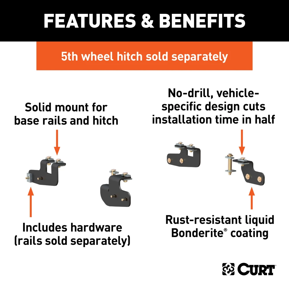 Curt E16 5th Wheel Trailer Hitch for 2014-2025 Ram 2500 - 16K Towing