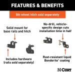 Curt E16 5th Wheel Trailer Hitch for 2014-2025 Ram 2500 - 16K Towing
