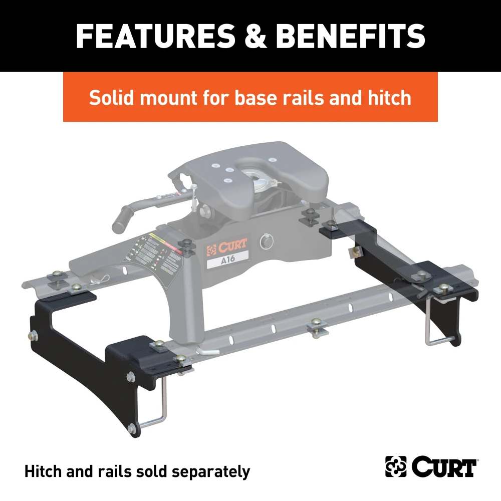 Curt 40K Tiridium Base Rail Kit with Quick Connect Brackets