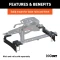 Curt above-bed base rail kit with quick connect brackets