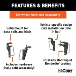 Curt E16 5th Wheel Hitch for 2013-2025 Ram Trucks, 16K Capacity