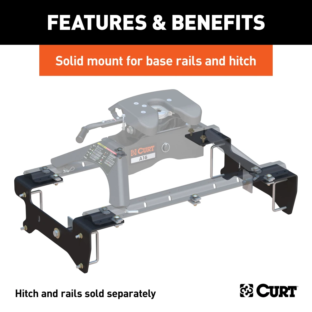 Curt Q20 Dual Jaw 5th Wheel Trailer Hitch, 20,000 LB Capacity