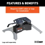 16419 - Custom 5th Wheel Brackets, Select Dodge Ram 1500 (Except Extended Crew Cab) Curt A16 Dual Jaw 5th Wheel Hitch for 2002-2008 Dodge Ram 1500