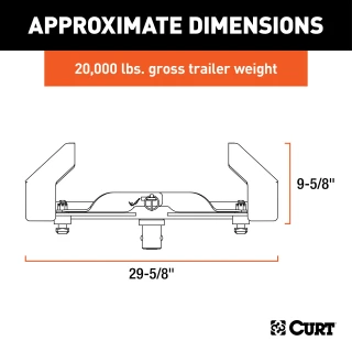 Curt 5th Wheel Base Kit for Nissan Titan XD, fits OE Puck Systems