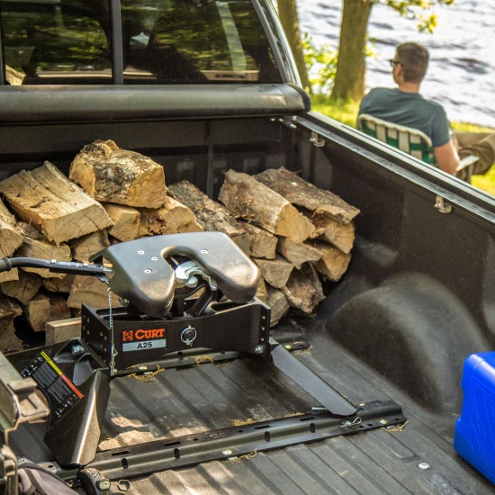 Curt CrossWing Lightweight 5th Wheel Hitch on Truck