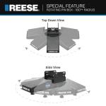Reese 20K Fifth Wheel Trailer Hitch with Sidewinder for short beds