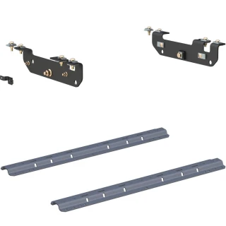 16424 - Custom 5th Wheel Brackets, Select Ford F-250, F-350, F-450 Super Duty Curt 40K Tiridium Base Rail Kit for Fifth Wheel & Gooseneck Hitches