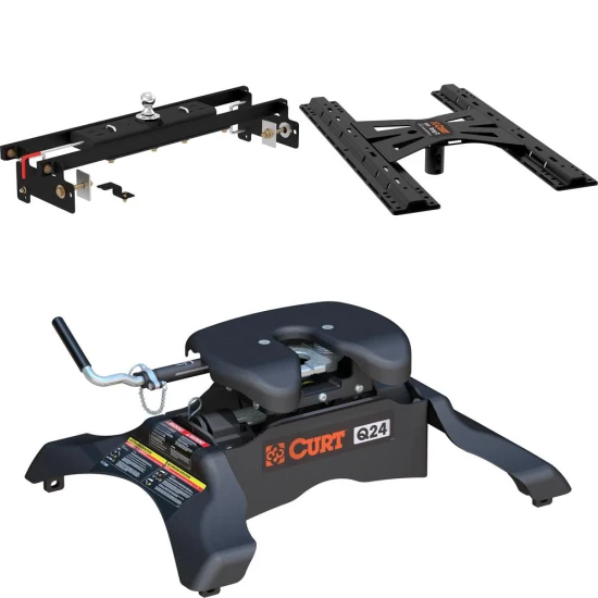High-capacity Curt Q24 Dual Jaw 5th Wheel Hitch for Chevy GMC