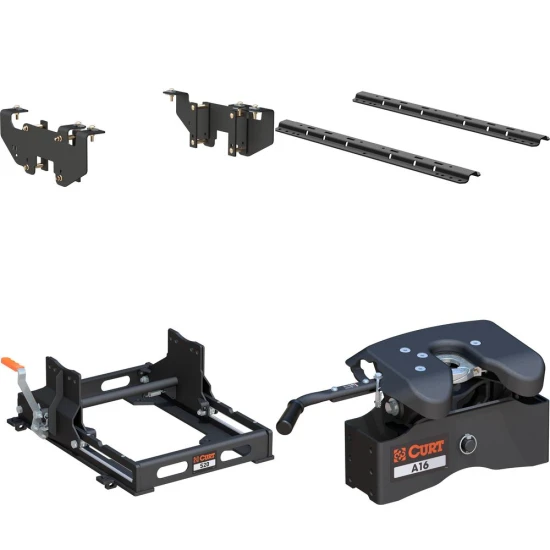 16419 - Custom 5th Wheel Brackets, Select Dodge Ram 1500 (Except Extended Crew Cab) Curt A16 Dual Jaw 5th Wheel Hitch for 2002-2008 Dodge Ram 1500
