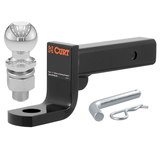 For 2003-2024 Chevy Express 3500 Tow Package Camp n' Field Trailer Hitch + Brake Controller Curt Assure 51160 Proportional Up To 4 Axles + 7 Way Trailer Wiring Plug & 2-5/16" ball 4 inch drop Fits Models w/ Existing USCAR 7-way Except Cutaway Mod