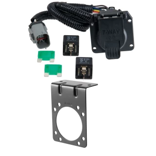 For 1999-2001 Ford F250 Super Duty Tow Package Camp n' Field Trailer Hitch + Brake Controller Curt Assure 51160 Proportional Up To 4 Axles + 7 Way Trailer Wiring Plug & 2-5/16" ball 4 inch drop Fits w/ Factory 4-Flat Curt 15810 2.5 in Tow Receive