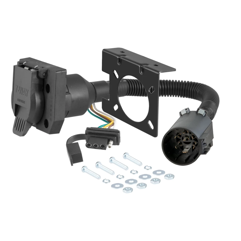 For 2003-2005 Dodge Ram 3500 Trailer Wiring 7 Way Trailer Wiring Plug w/ Bracket Fits All Models Curt 56229-55774