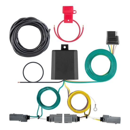 For 2022-2024 Ford F150 Trailer Hitch + Wiring 4 Pin Fits Models w/ Factory Receiver w/ backup sensors w/o LED tail Curt 14021 56465 2 inch Tow Receiver