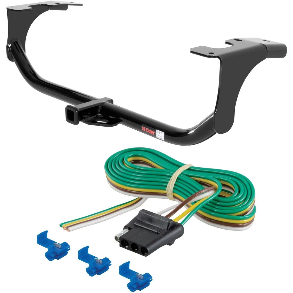 For 2008-2015 Smart Fortwo Trailer Hitch + Wiring 4 Pin Fits All Models Curt 11020 58044 1-1/4 Tow Receiver