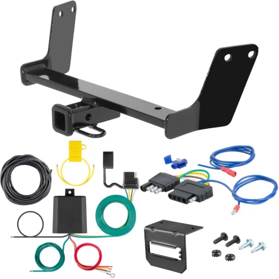 For 2004-2008 Audi S4 Trailer Hitch + Wiring 5 Pin Fits Wagon Curt 11164 1-1/4 Tow Receiver