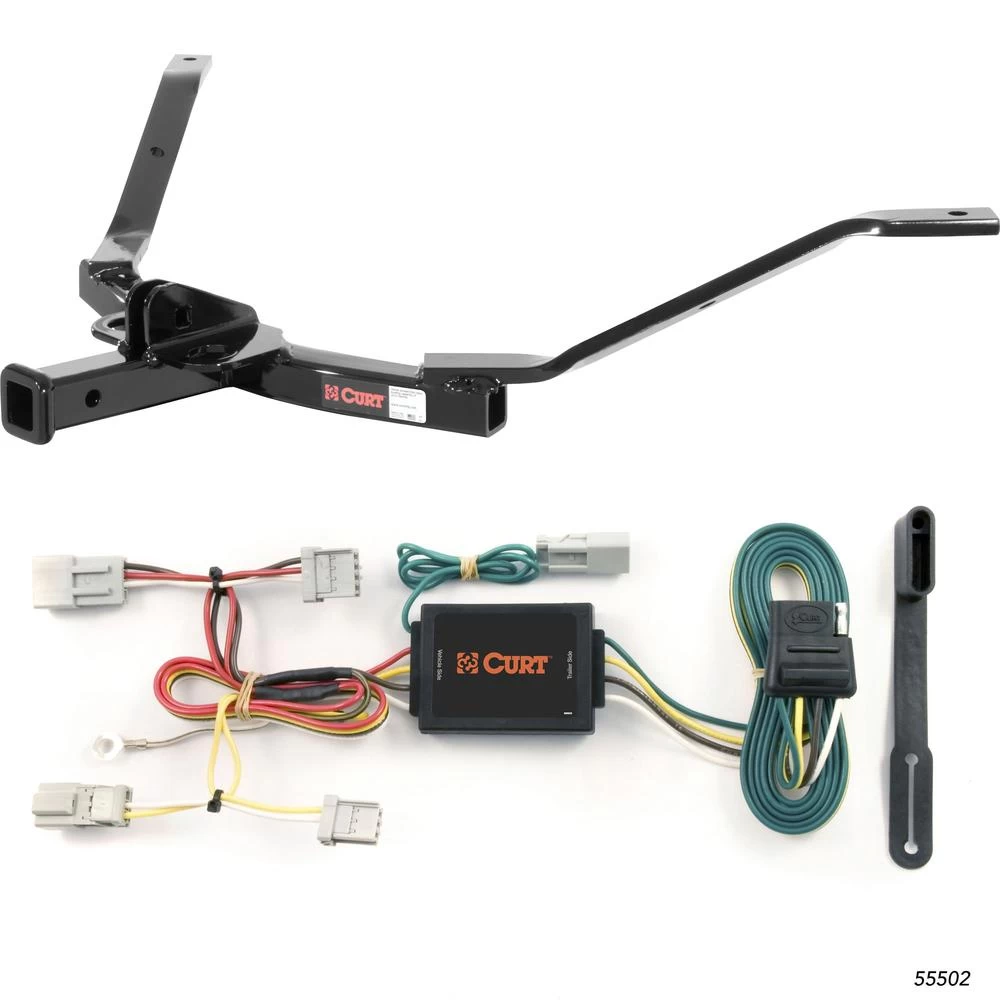 For 2003-2007 Honda Accord Trailer Hitch + Wiring 4 Pin Fits Sedan Curt 11327 55502 1-1/4 Tow Receiver