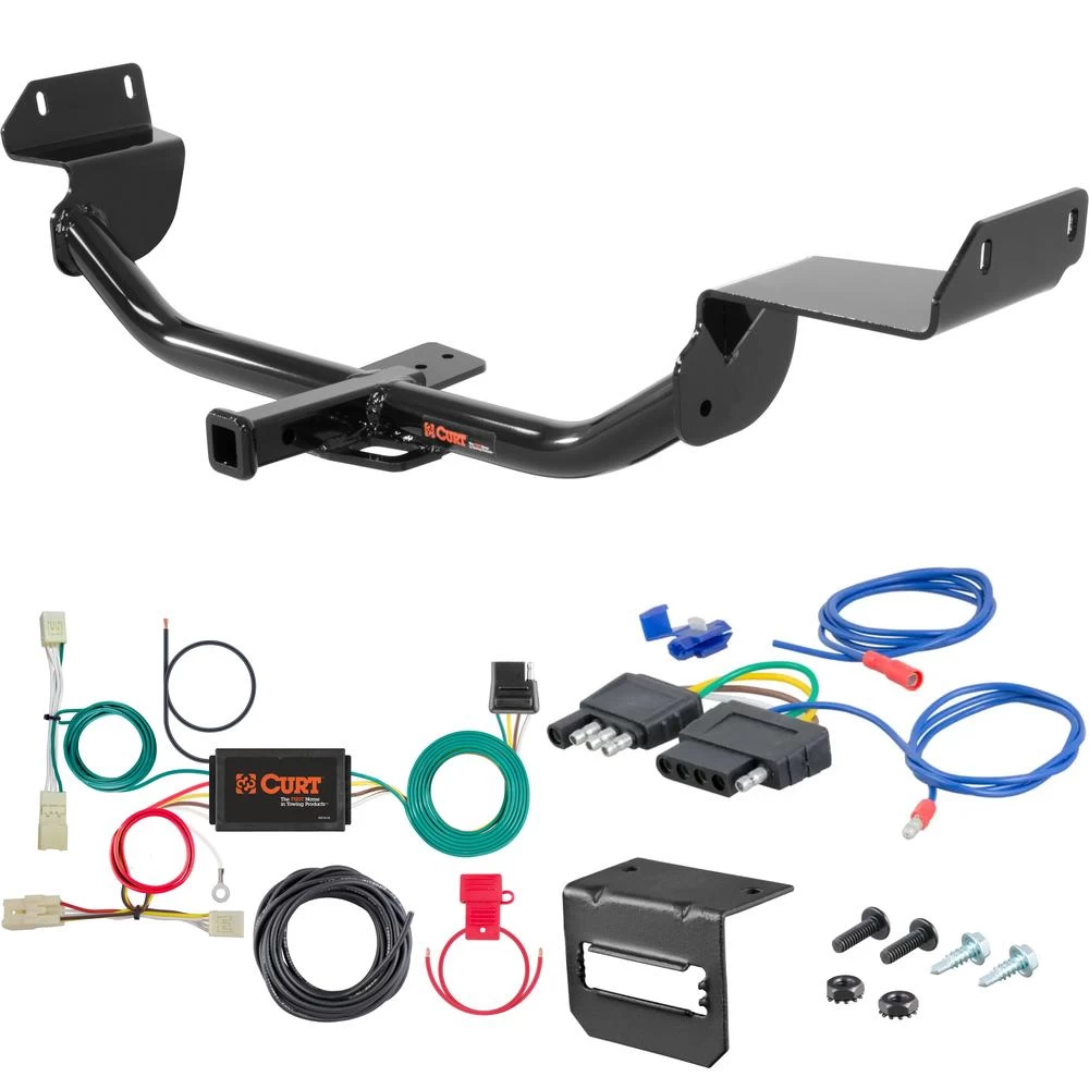 For 2018 Kia Forte Trailer Hitch + Wiring 5 Pin Fits EX Sedan Curt 11368 1-1/4 Tow Receiver