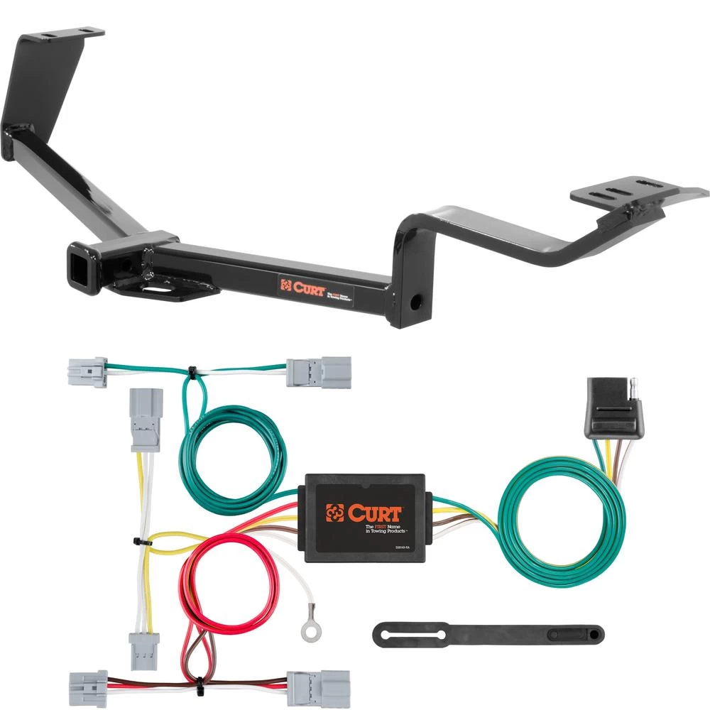 For 2006-2015 Honda Civic Trailer Hitch + Wiring 4 Pin Fits Sedan Except Si & Hybrid Curt 11391 56011 1-1/4 Tow Receiver