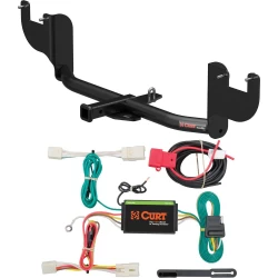 For 17-18 Hyundai Elantra Sedan Exc Limited or Sport Trailer Hitch + Wiring 4 Pin Curt 11424 56233 1-1/4 Tow Receiver