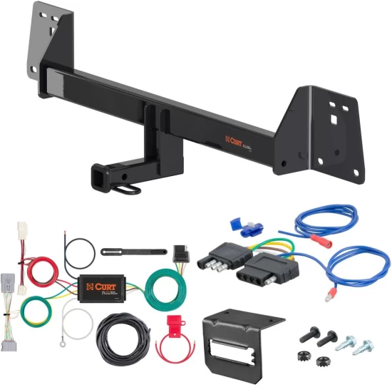 For 2017-2022 Toyota Prius Prime Trailer Hitch + Wiring 5 Pin Fits All Models Curt 11473 1-1/4 Tow Receiver