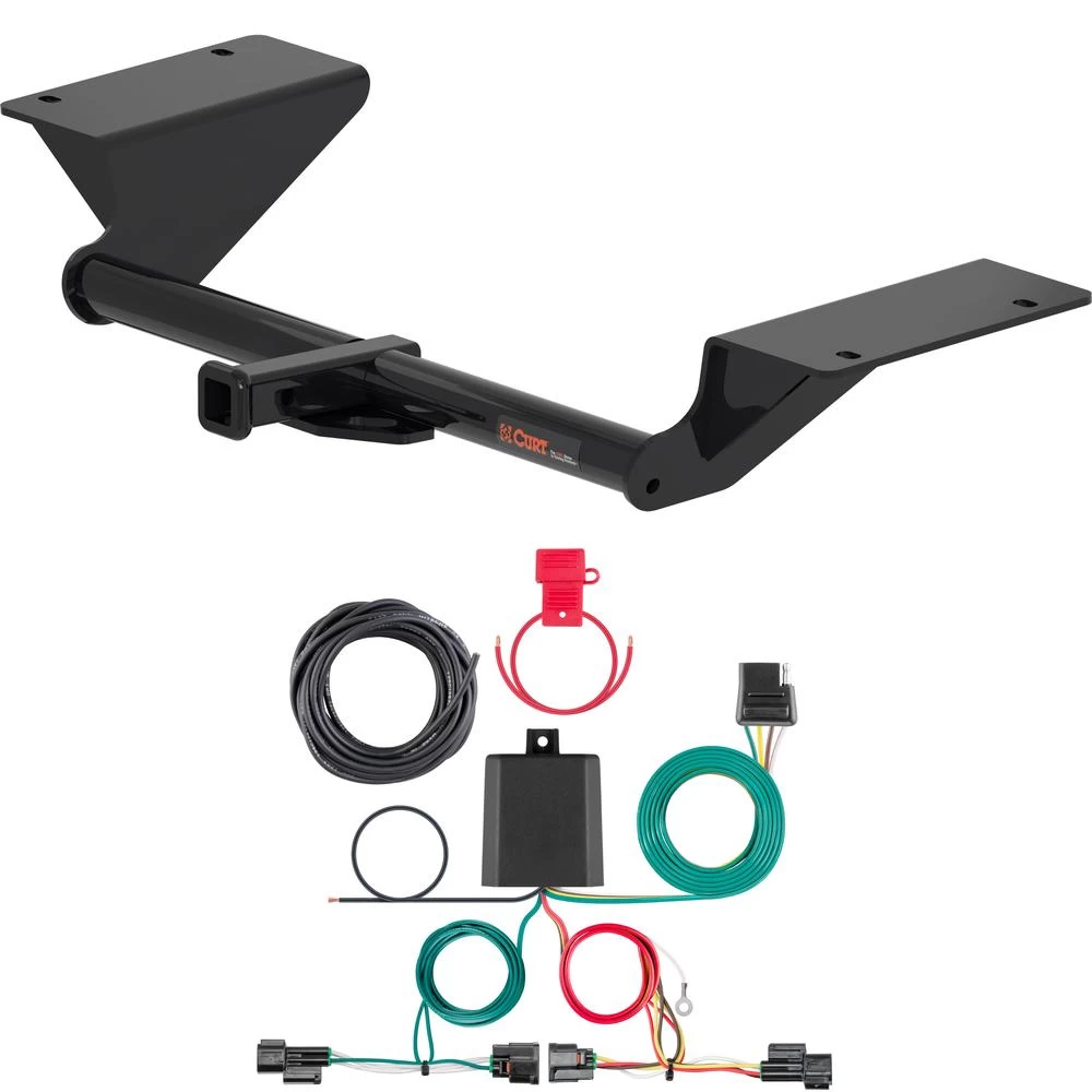 For 2018-2022 Honda Accord Trailer Hitch + Wiring 4 Pin Fits Sedan Excluding Hybrid Curt 11525 56402 1-1/4 Tow Receiver