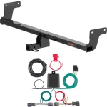 For 2020-2024 Kia Soul Trailer Hitch + Wiring 4 Pin Fits Models w/o LED Taillights Excluding center exhaust Curt 11575 56442 1-1/4 Tow Receiver