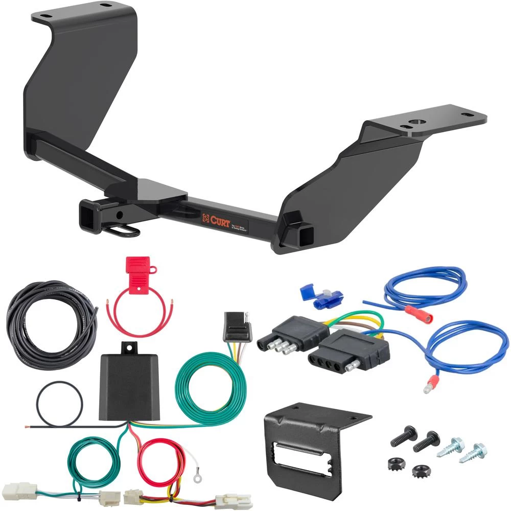 For 2020-2024 Toyota Corolla Trailer Hitch + Wiring 5 Pin Fits Sedan Except AWD Curt 11596 1-1/4 Tow Receiver