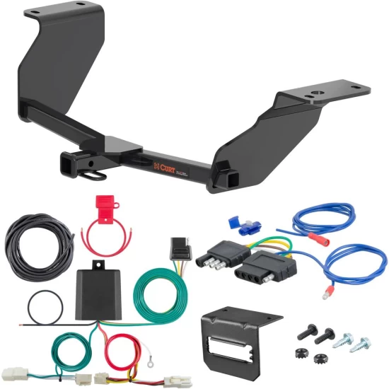 For 2020-2024 Toyota Corolla Trailer Hitch + Wiring 5 Pin Fits Sedan Except AWD Curt 11596 1-1/4 Tow Receiver