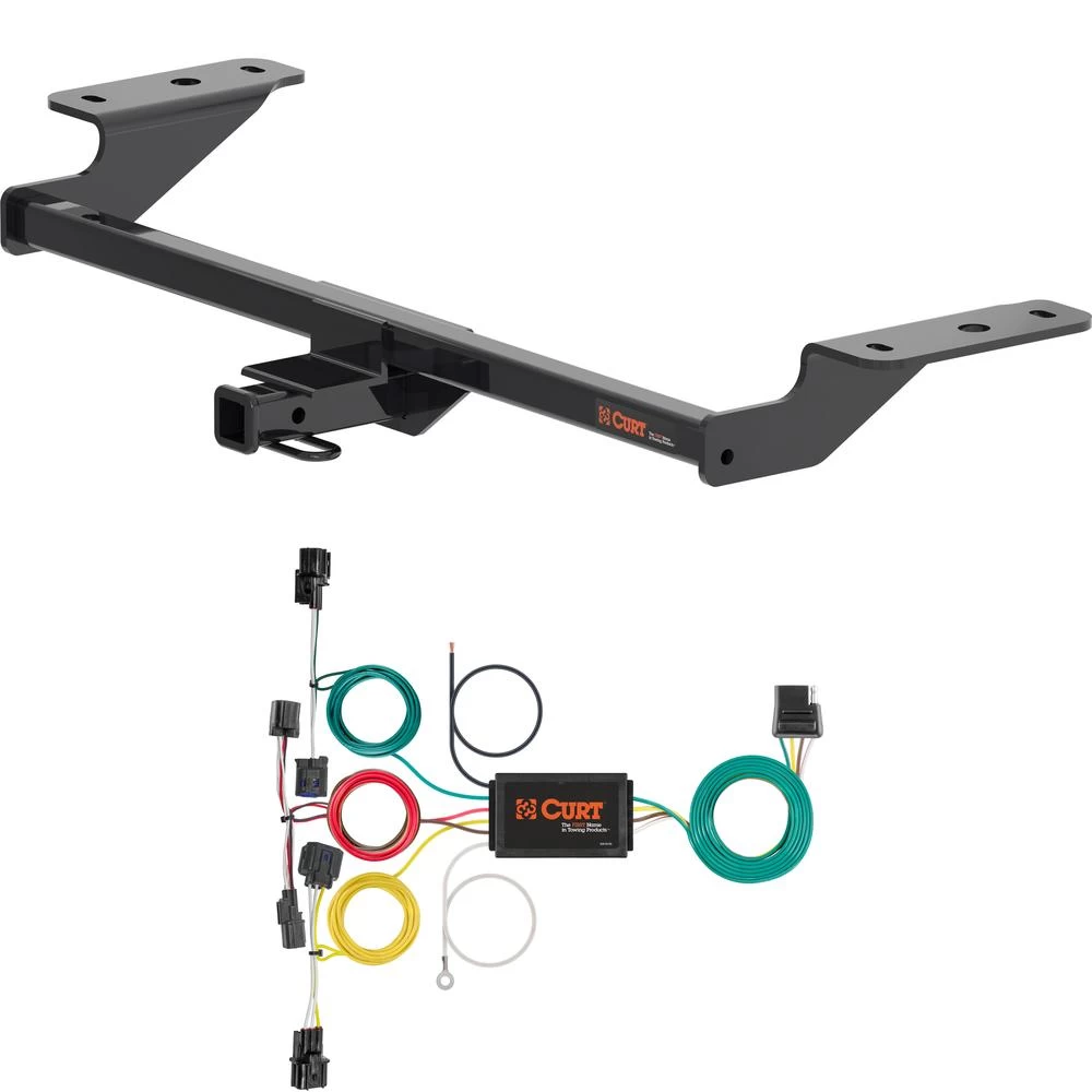For 2020-2024 Kia Forte Trailer Hitch + Wiring 4 Pin Except GT Curt 11620 56457 1-1/4 Tow Receiver
