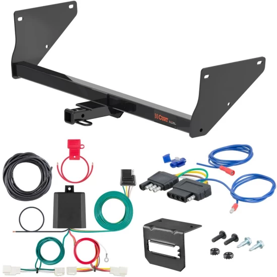 For 2019-2024 Toyota RAV4 Trailer Hitch + Wiring 5 Pin Fits All Models Curt 12200 1-1/4 Tow Receiver