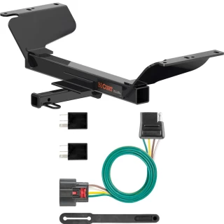 For 2018-2024 Chevy Equinox Trailer Hitch + Wiring 4 Pin Fits Models w/ factory 7-Way Except Diesel Curt 12201 56375 1-1/4 Tow Receiver