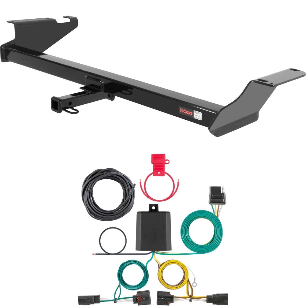 For 2011-2020 Dodge Grand Caravan Trailer Hitch + Wiring 4 Pin Fits All Models Curt 12264 56331 1-1/4 Tow Receiver