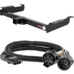 For 2003-2024 Chevy Express 2500 Trailer Hitch + Wiring 4 Pin Fits Models w/ Existing USCAR 7-way Curt 13040 55384 2 inch Tow Receiver