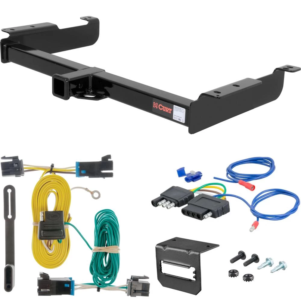 For 2003-2024 Chevy Express 2500 Trailer Hitch + Wiring 5 Pin Fits All Models Curt 13040 2 inch Tow Receiver
