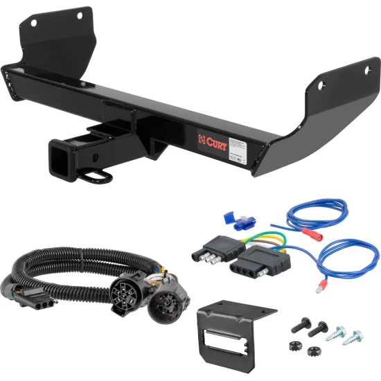 For 2022 Jeep Grand Cherokee WK Trailer Hitch + Wiring 5 Pin Fits Models w/ Existing USCAR 7-way Curt 13065 2 inch Tow Receiver