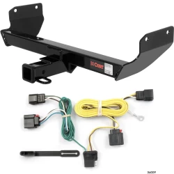 For 2011-2013 Jeep Grand Cherokee Trailer Hitch + Wiring 4 Pin Except SRT SRT8 TrackHawk & diesel Curt 13065 56009 2 inch Tow Receiver