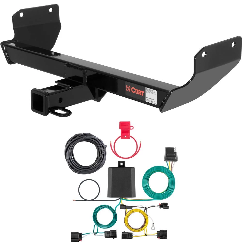 For 2014-2021 Jeep Grand Cherokee Trailer Hitch + Wiring 4 Pin Except SRT SRT8 TrackHawk & diesel Curt 13065 56426 2 inch Tow Receiver
