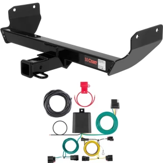 For 2014-2021 Jeep Grand Cherokee Trailer Hitch + Wiring 4 Pin Except SRT SRT8 TrackHawk & diesel Curt 13065 56426 2 inch Tow Receiver