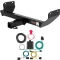For 2014-2021 Jeep Grand Cherokee Trailer Hitch + Wiring 4 Pin Except SRT SRT8 TrackHawk & diesel Curt 13065 56426 2 inch Tow Receiver