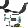 For 10-13 Ford Transit Connect All Models Trailer Hitch + Wiring 4 Pin Curt 13076 56090 2 inch Tow Receiver