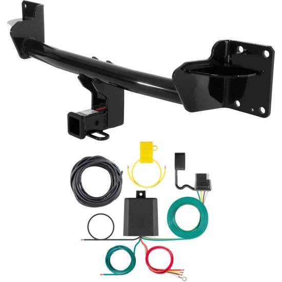 For 2007-2018 BMW X5 Trailer Hitch + Wiring 4 Pin Fits All Models Curt 13077 59236 2 inch Tow Receiver