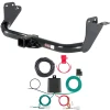 For 20-26 Mitsubishi Outlander Sport All Models Trailer Hitch + Wiring 4 Pin Curt 13079 56482 2 inch Tow Receiver