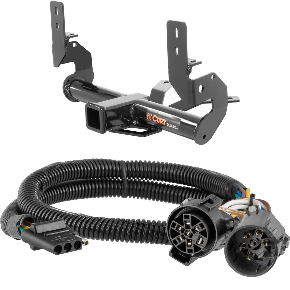 For 2009-2014 Audi Q5 Trailer Hitch + Wiring 4 Pin Fits Models w/ Existing USCAR 7-way Except Hybrid Curt 13136 55384 2 inch Tow Receiver