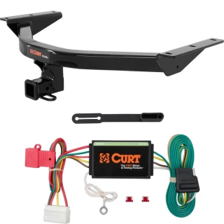 For 2014-2020 Acura MDX Trailer Hitch + Wiring 4 Pin Fits All Models Curt 13146 56192 2 inch Tow Receiver