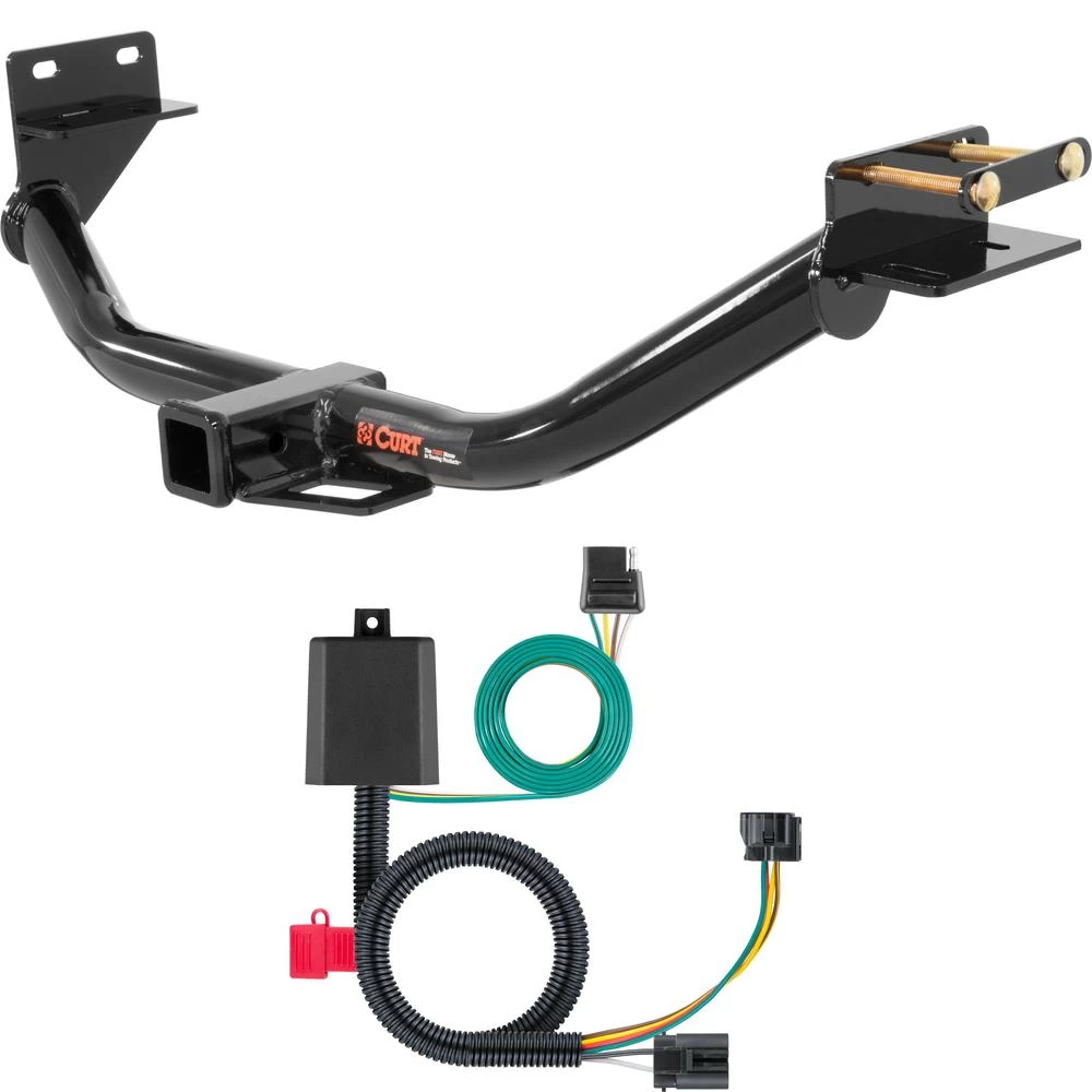 For 2013-2018 Hyundai Santa Fe Sport Trailer Hitch + Wiring 4 Pin Fits 5 Passenger models only w/ Factory Tow Prep Plug Curt 13152 56332 2 inch Tow Receiver