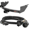 For 14-18 Chevy Silverado GMC Sierra 1500 (2019 LD & Legacy) Trailer Hitch + Wiring 4 Pin Curt 13175 55384 2 inch Tow Receiver