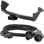 For 15-22 Chevrolet Colorado GMC Canyon w/ Existing USCAR 7-way Trailer Hitch + Wiring 4 Pin Curt 13176 55384 2 inch Tow Receiver