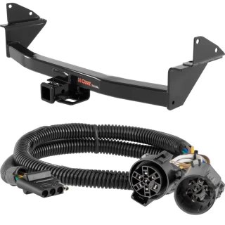 For 2015-2022 Chevy Colorado Trailer Hitch + Wiring 4 Pin Fits Models w/ Existing USCAR 7-way Curt 13176 55384 2 inch Tow Receiver