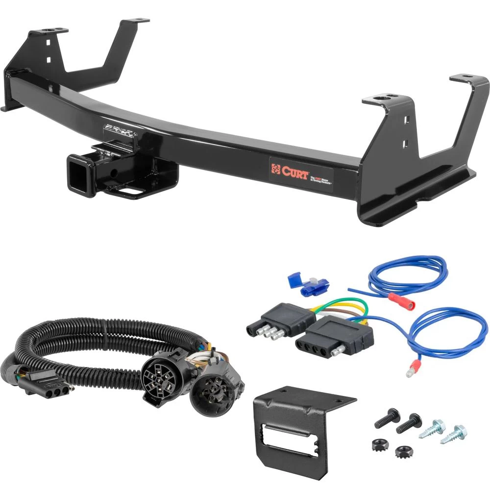 For 2015-2019 Chevy Silverado 2500 HD Trailer Hitch + Wiring 5 Pin Fits 8' bed except factory receiver Tommy Gate or cab & chassis Curt 13178 2 inch Tow Receiver