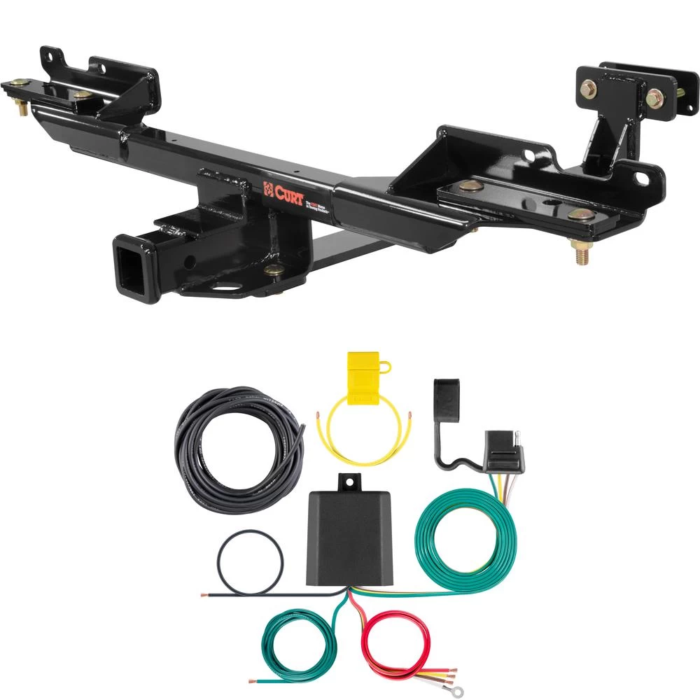 For 2017-2019 Mercedes GLS550 Trailer Hitch + Wiring 4 Pin Except Active Curve System Curt 13190 59236 2 inch Tow Receiver